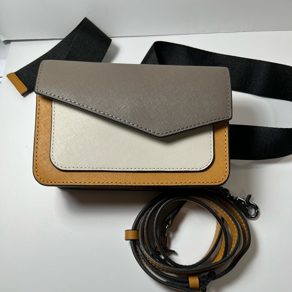 Botkier Color Block Leather Belt Bag w/ shoulder strap new